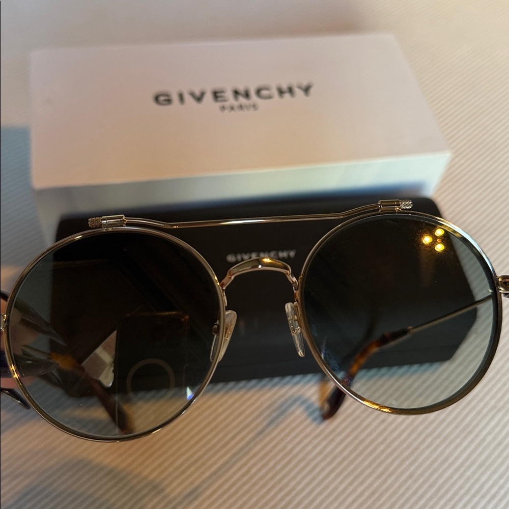 Givenchy Gold Frame Round Sunglasses - Picture 2 of 13